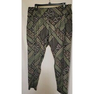Cato Active Live Well Pull On Leggings Yoga Pants Green Workout Size XL